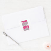 Computerwetenschappen programmeur udp grap vierkante sticker (Envelop)