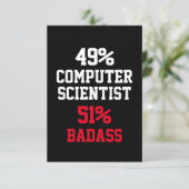 Computerwetenschapper Badass Card Kaart (Staand voorkant)