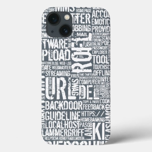 Computerwoordenboek monochroom Case-Mate iPhone case (Achterkant)