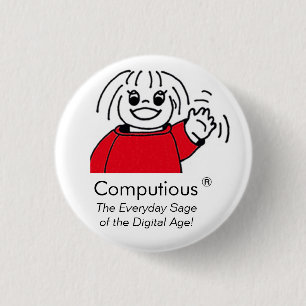 Computious - 'Het dagelijkse tijdperk van het digi Ronde Button 3,2 Cm
