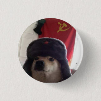 Comrade Doge de Communistische Doggo Pupper Ronde Button 3,2 Cm