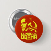 Comrade Obama Ronde Button 5,7 Cm (Voorkant /achterkant)