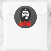 Comrade Obama Ronde Sticker (Tas)