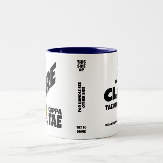 Comté Clare Irlande Mug à café à deux tons (Centre)