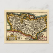 Comté de Kent Angleterre Ancienne Carte Antiquaire (Devant)