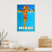 Comté de Miami Dade Floride Affiche de voyage Atla (Cuisine)