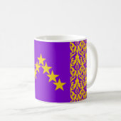 Comté de Minydd Seren Populace Badge Café Mug (Devant droit)