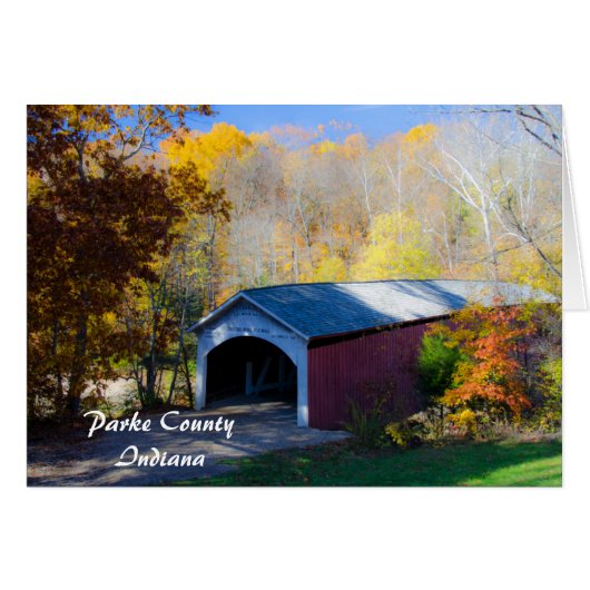Comté de Narrow Covered Bridge Parke, Indiana (Devant horizontal)