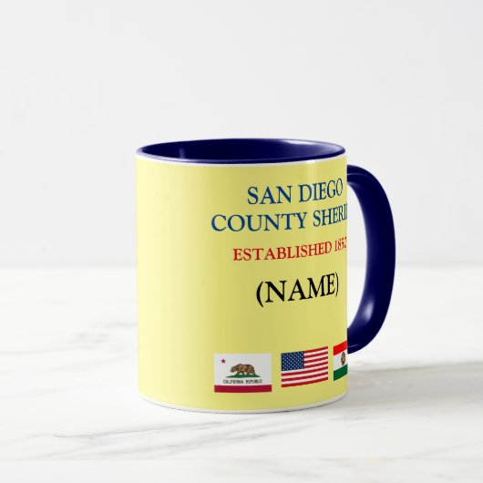 Comté de San Diego Sheriff Mug (Devant droit)