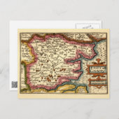 Comté d'Essex Angleterre Ancienne Carte Atlas Anti (Devant / Derrière)