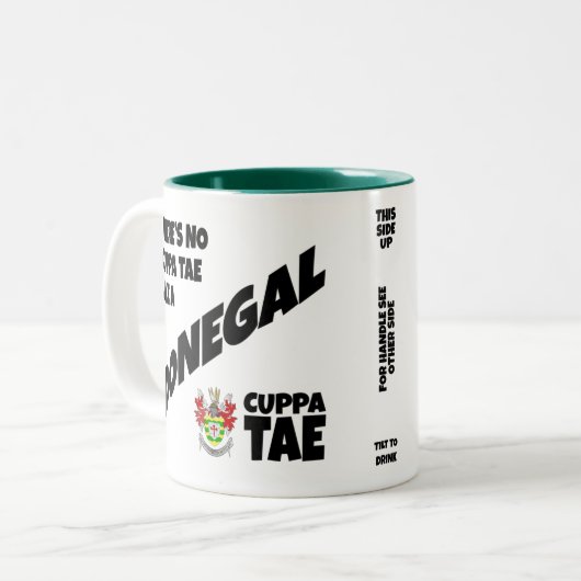 Comté Donegal Irlande Mug à café à deux tons (Devant gauche)