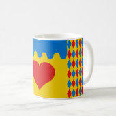 Comté du Coeur du Val badge populaire Café Mug (Devant droit)