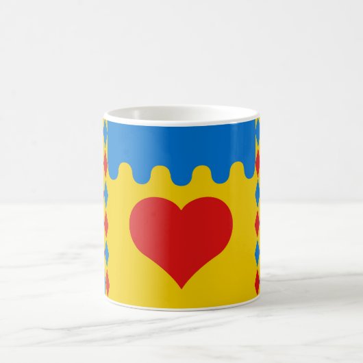 Comté du Coeur du Val badge populaire Café Mug (Centre)