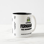 Comté Fermanagh Irlande Mug à café à deux tons (Devant droit)