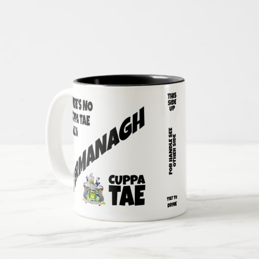 Comté Fermanagh Irlande Mug à café à deux tons (Devant gauche)