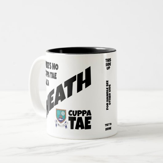 Comté Meath Irlande Mug à café à deux tons (Devant gauche)