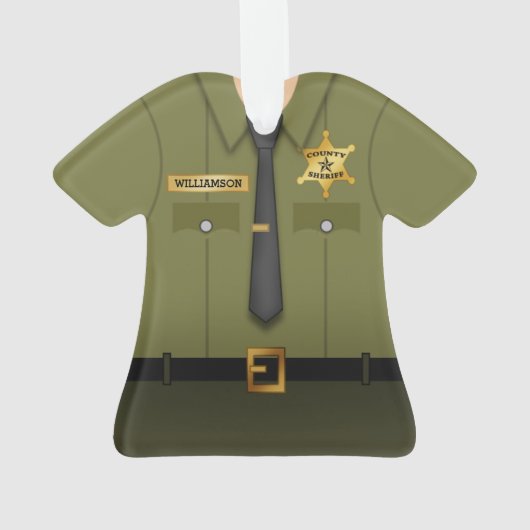 Comté personnalisé Sheriff Green Uniform (dos)