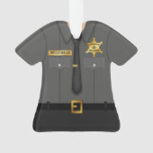 Comté personnalisé Sheriff noir Uniforme (dos)