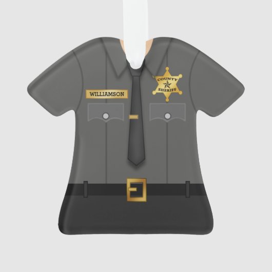 Comté personnalisé Sheriff noir Uniforme (dos)