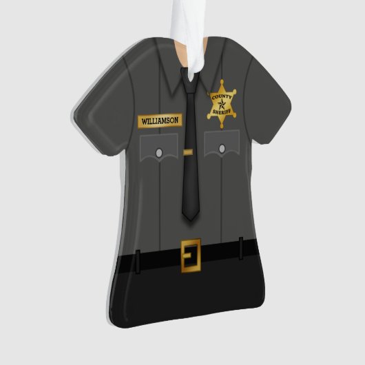 Comté personnalisé Sheriff noir Uniforme (devant)