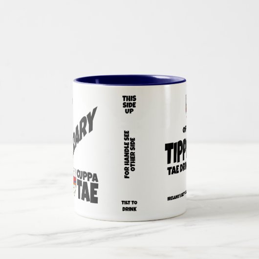 Comté Tipperary Irlande Mug à café à deux tons (Centre)