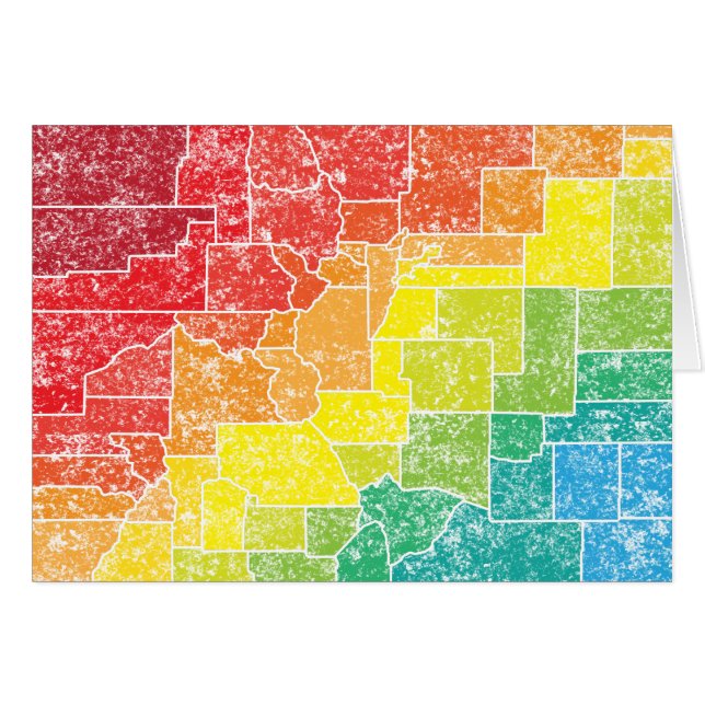 comtés colorés du colorado (Devant horizontal)