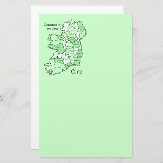 Comtés de carte de l'Irlande (Devant / Derrière)