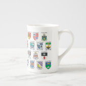 Comtés de tasse de porcelaine tendre de l'Irlande (Droite)