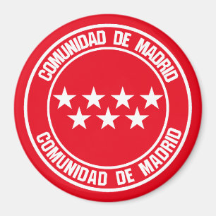 Comunidad de Madrid Round Emblem Magneet