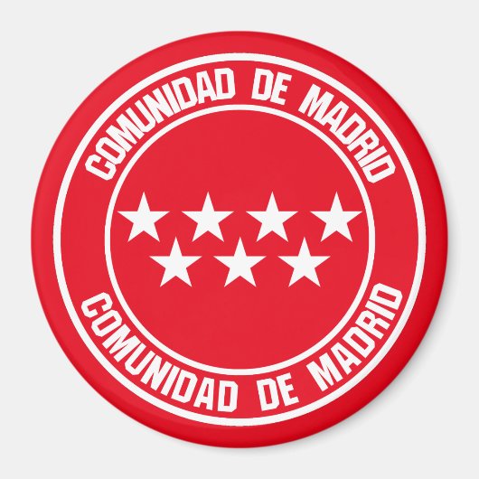 Comunidad de Madrid Round Emblem Magneet (Voorkant)
