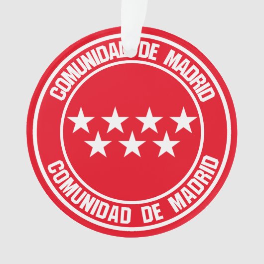 Comunidad de Madrid Round Emblem Ornament (voorkant)