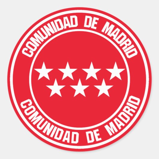 Comunidad de Madrid Round Emblem Ronde Sticker (Voorkant)