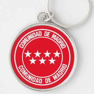 Comunidad de Madrid Round Emblem Sleutelhanger