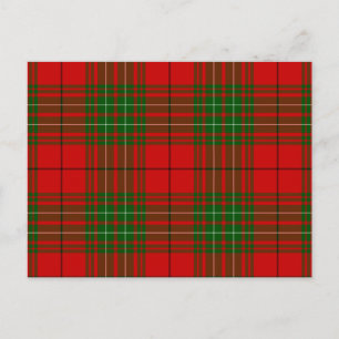 Comyn tartan rode groene vlecht briefkaart