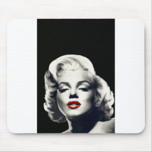 CON24BW-V4 rode Lippen Marilyn IN BLACK.tif Muismat