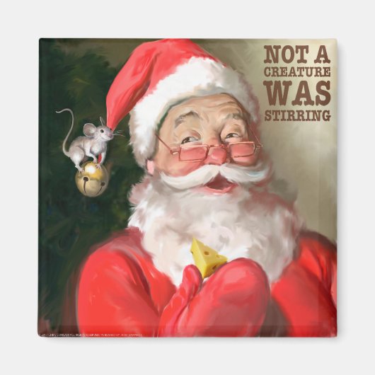 CON31 Santa 1 Stirring.tif Magneet (Voorkant)