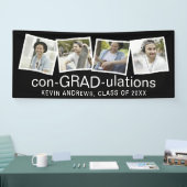 con-AFSTUDEERDER-ulations 4 Fotocollage Afstuderen Spandoek (Beurs)