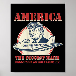 Con Air Force One Trump Politieke Satire Retro Pro Poster