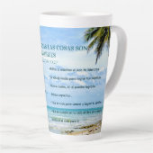 Con Dios Todo Mogelijke Blue Sky Conquista Metas Latte Mok (Rechterhoek)