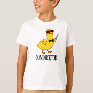 Con-duck-tor Grappige muziek dirigent Duck Pun T-shirt