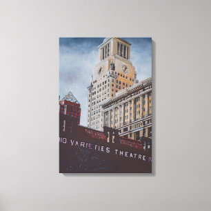 Con Edison's korte ontmoeting met St Mark's Canvas Afdruk