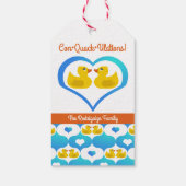 Con·Quack·Ulations! Cruising Ducks Voorbedrukt Cadeaulabel (Achterkant)