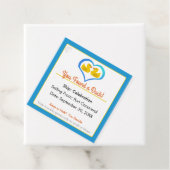 Con·Quack·Ulations! kruisende eenden Bedankjes Labels (In situ)