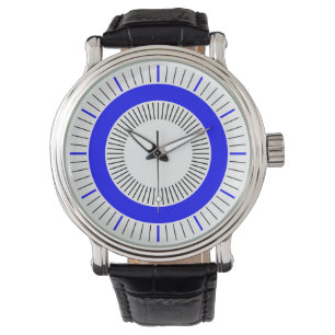 Concentreerde stralen - blauw horloge