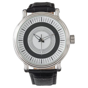 Concentreerde stralen - zwart horloge