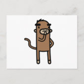 Concentrerende aap briefkaart (Voorkant)