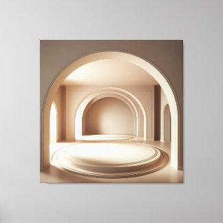 Concentric Arch Platforms Canvas Afdruk