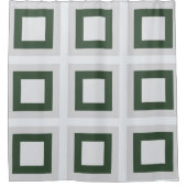 Concentric Blauwgroen Grey Green Squares Douchegordijn (Voorkant)