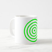 Concentric Colorful Circle Coffee Mok (Voorkant links)