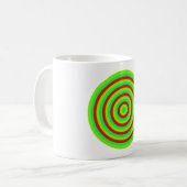 Concentric Colorful Circle Coffee Mok (Voorkant links)